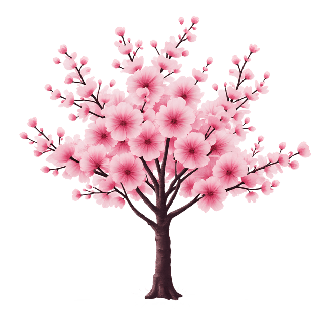 Free transparent PNG: Flowering Cherry Tree PNG with Transparent Background for Spring Decor and Clipart