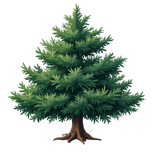Free transparent PNG: Elegant Evergreen Tree Clipart with Lush Dark Green Needles