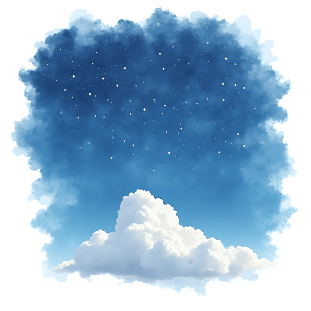 Free transparent PNG: Twinkling Stars Sky  Free Downloadable PNG with Cloud Streaks