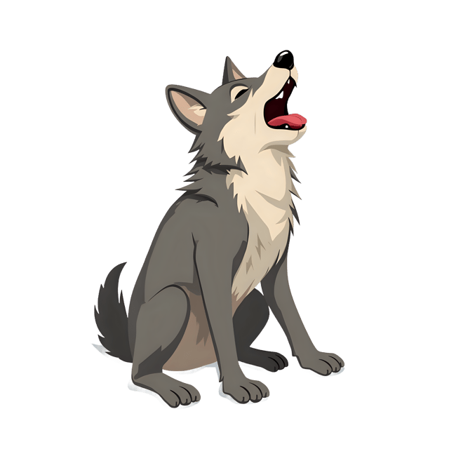 Free transparent PNG: Howling Wolf  Wild Animal Clipart, free downloadable png