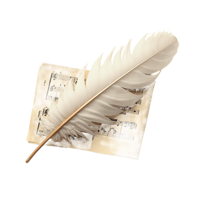 Free transparent PNG: Fluffy Down Feather Beside Music Sheet  Free Clipart PNG Download