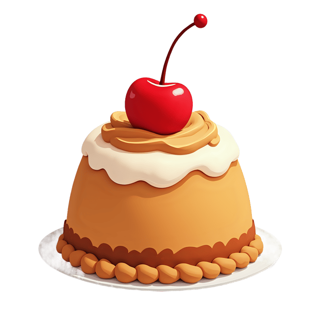 Free transparent PNG: Cherry on Top with Caramel Swirl  Dessert Clipart, free transparent png download
