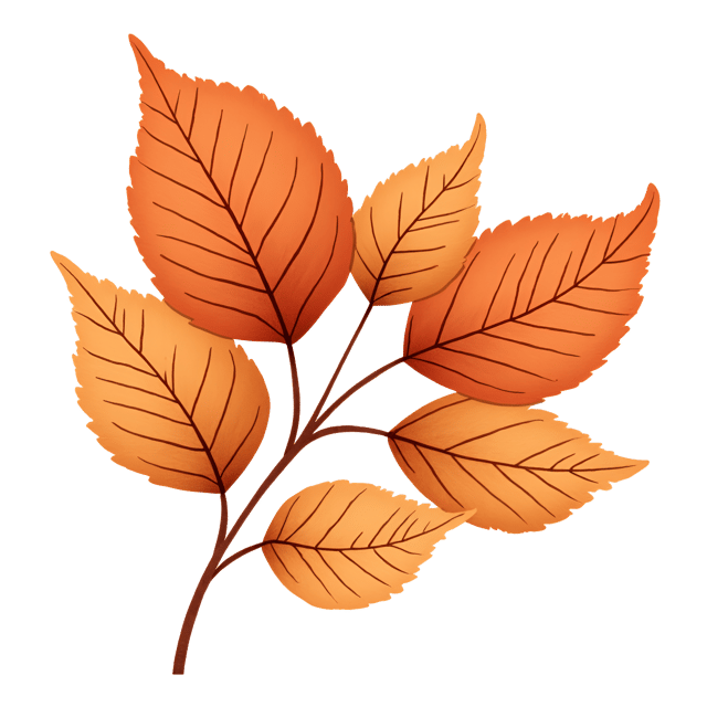 Free transparent PNG: Soft Rust-Colored Leaves with Intricate Veining Watercolor Illustration