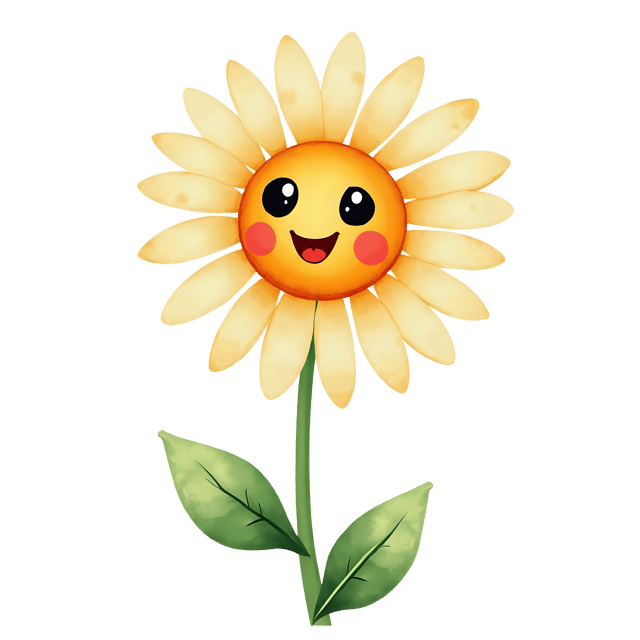 Free transparent PNG: Cartoon Daisy  Happy Face Flower Clipart, free downloadable png
