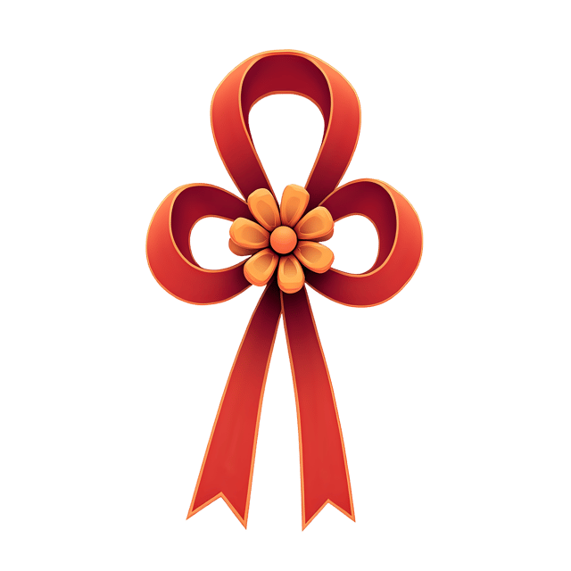 Free transparent PNG: Ribbon with Knot and Flower Accent  Free Downloadable PNG Clipart