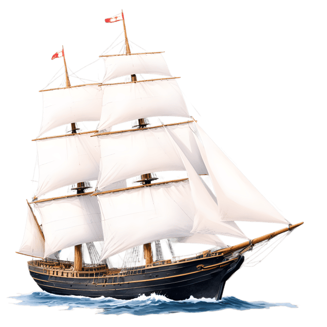 Free transparent PNG: Sturdy Wooden Sailing Ship PNG on Transparent Background