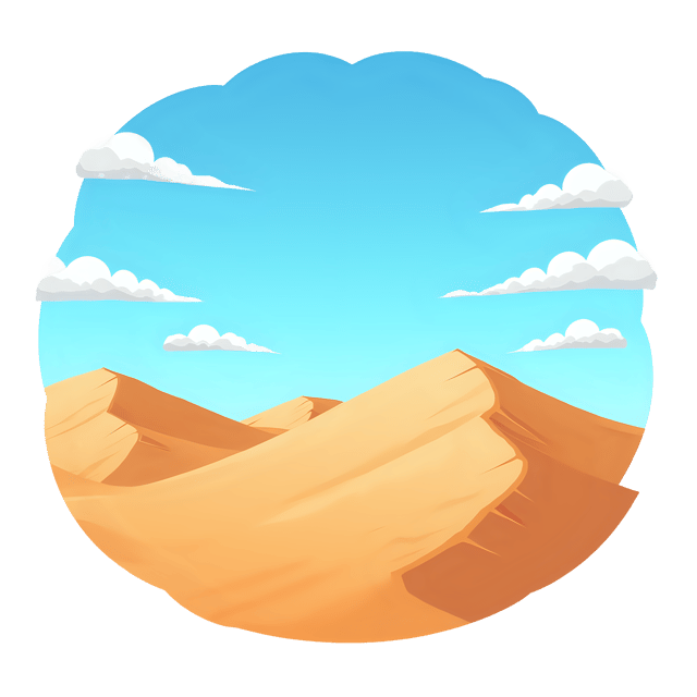 Free transparent PNG: Desert Dunes and Sky PNG with Transparent Background