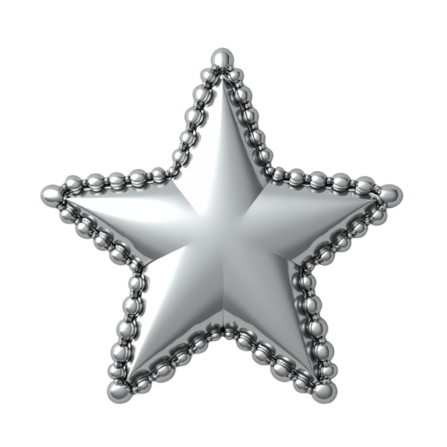 Free transparent PNG: Silver Star Ornament  Handmade Beaded Decoration, free download png