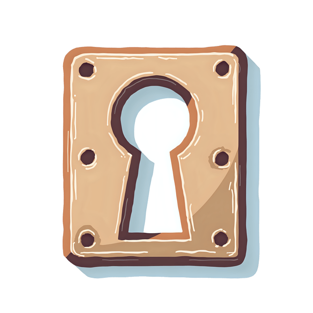 Free transparent PNG: Painted Keyhole Plate  Home Decor Clipart, free downloadable png