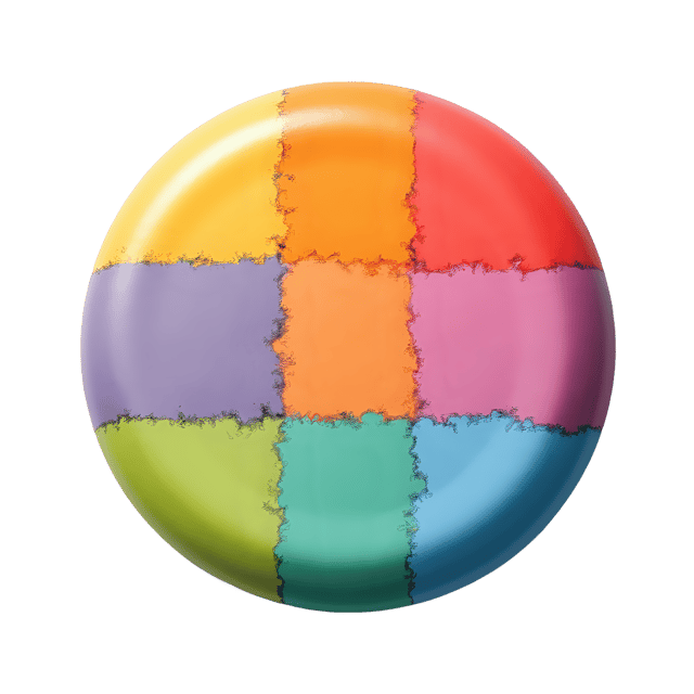 Free transparent PNG: Retro Button with Bright Color Blocks  Vintage Design Clipart, free png download