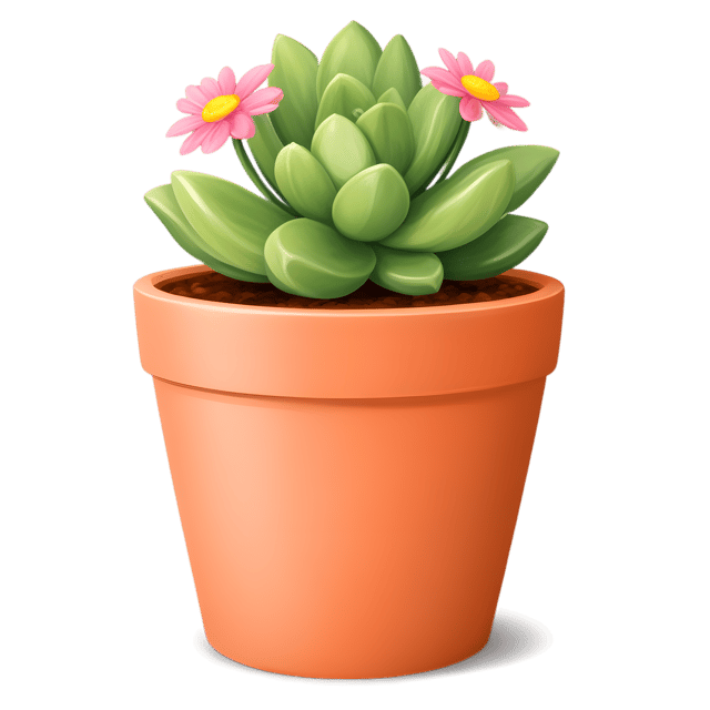 Free transparent PNG: Succulent with Small Flowers PNG Transparent Background for Nursery and Craft Projects
