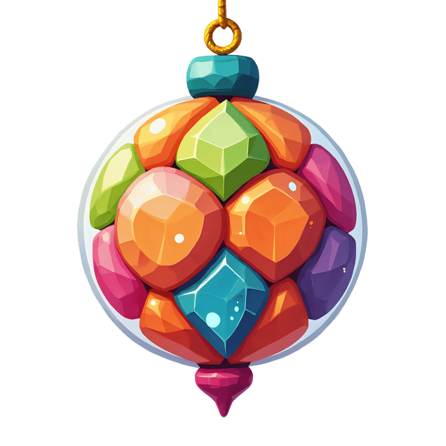 Free transparent PNG: Vibrant Colorful Glass Bead Ornament PNG for Art and Decor
