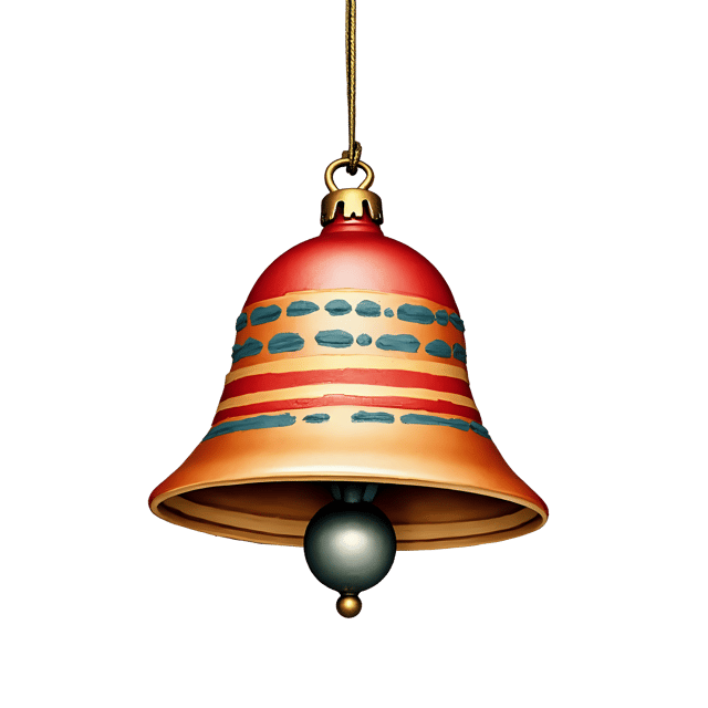Free transparent PNG: Mini Bell Ornament  Striped Christmas Clipart, free download png