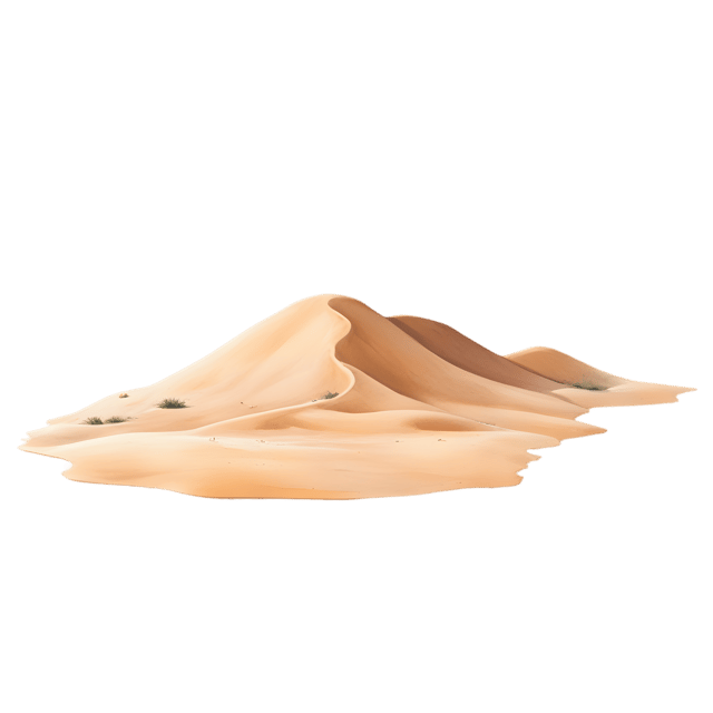 Free transparent PNG: Desert Dunes PNG with Transparent Background for Vast Sky Imagery