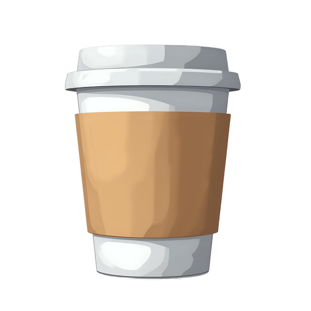 Free transparent PNG: Coffee Takeaway Cup with Kraft Sleeve  Free Downloadable PNG