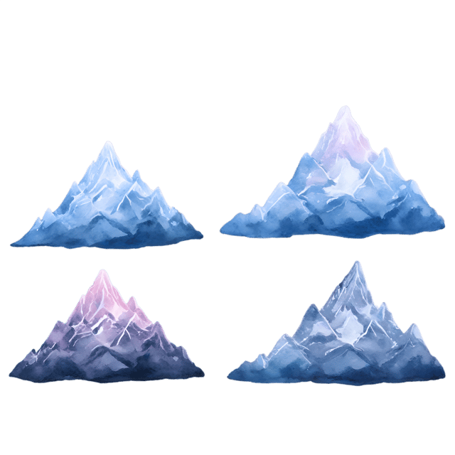 Free transparent PNG: Mountain Peaks Under Painted Skies PNG Transparent Background