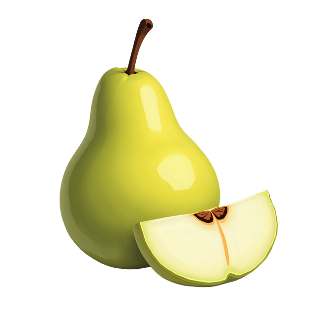 Free transparent PNG: Pear Half  Fruit Slice Clipart, free downloadable png