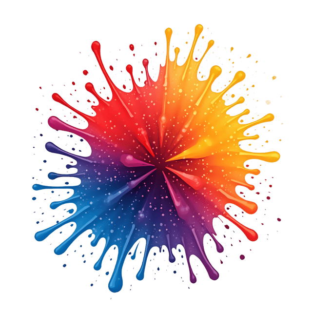 Free transparent PNG: Abstract Colorful Splashes with Transparent Background PNG