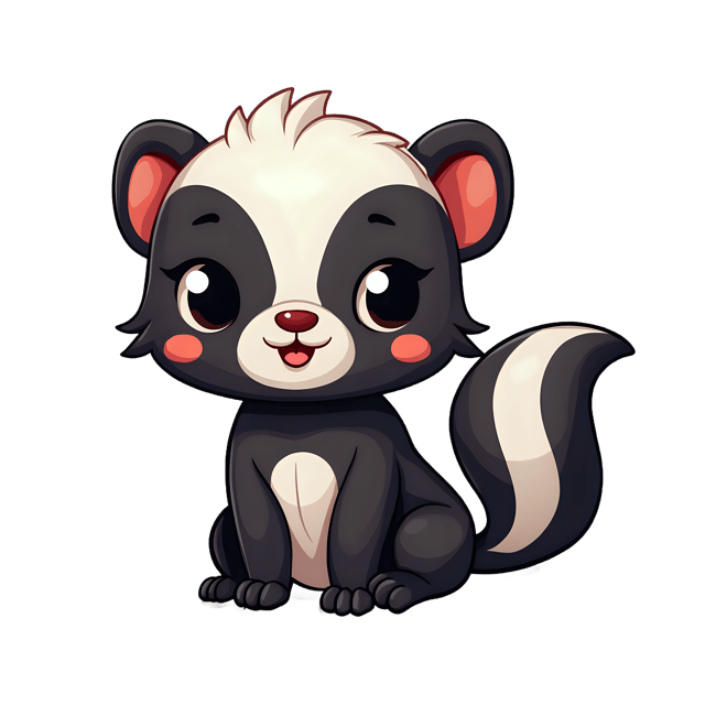 Free transparent PNG: Skunk Baby PNG with Transparent Background for Animal and Nature Imagery