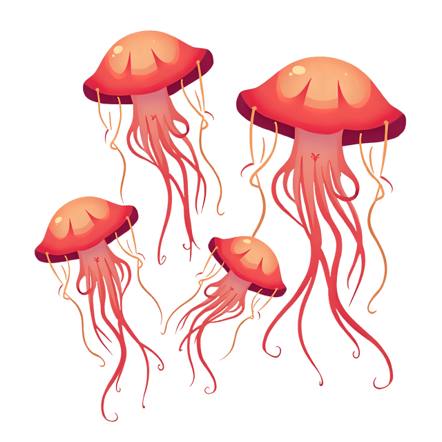 Free transparent PNG: Jellyfish Swarm  Underwater Clipart, free transparent png download