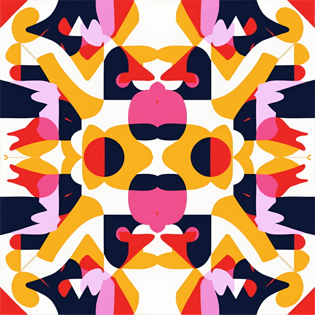 Free transparent PNG: Colorful Geometric Patterns with Bold Lines and Vibrant Shapes