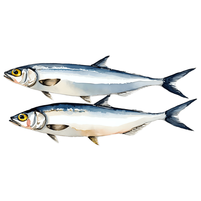 Free transparent PNG: Sardine Fish Watercolor Illustration – Transparent PNG Clipart