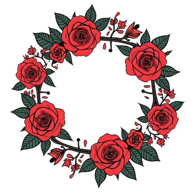 Free transparent PNG: Circle of Roses with Tribal Print  Free Downloadable PNG Clipart