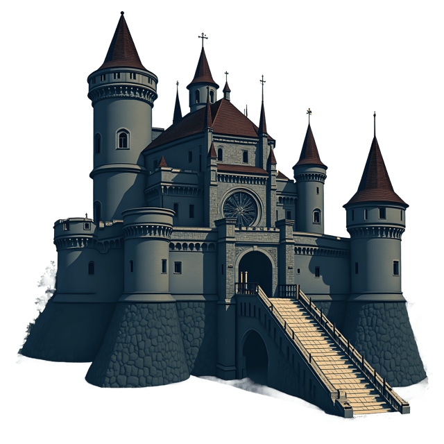 Free transparent PNG: Sinister Gothic Fortress PNG with Transparent Background for Dark and Mystical Imagery