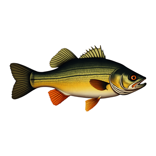 Free transparent PNG: Bass Fish PNG Clipart  Ideal for Aquatic Themes  Outdoor Projects