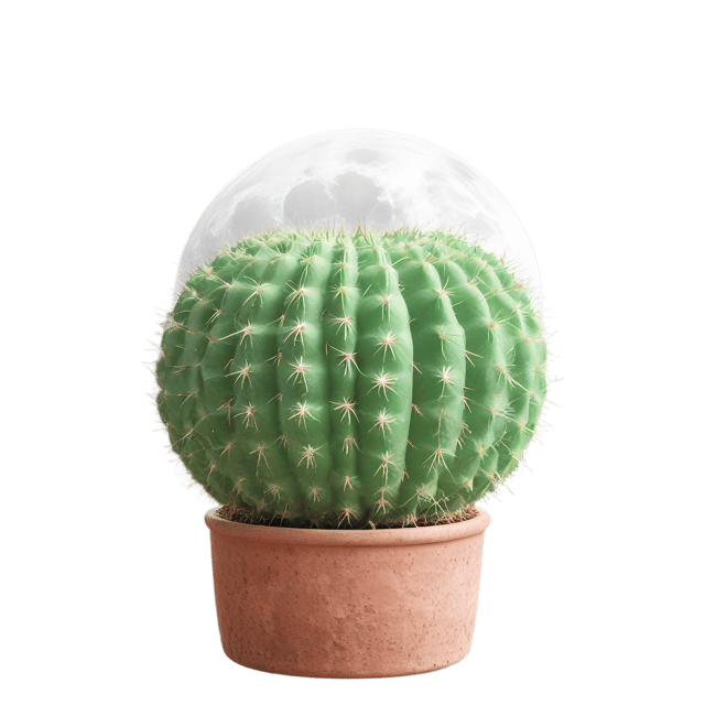 Free transparent PNG: Moon Cactus Transparent PNG Illustration for Space and Botanical Design