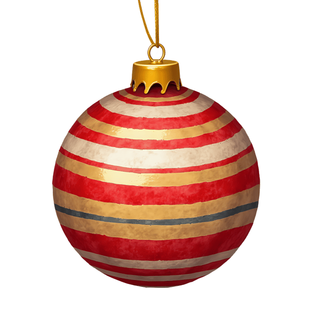 Free transparent PNG: Striped Holiday Ornament  Christmas Decor Clipart, free downloadable png