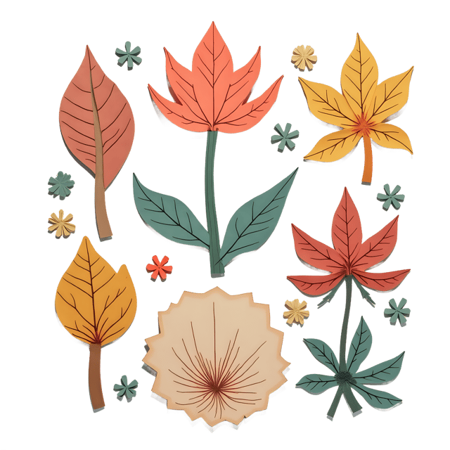 Free transparent PNG: Delicate Paper Cutouts of Traditional Symbols with Transparent Background