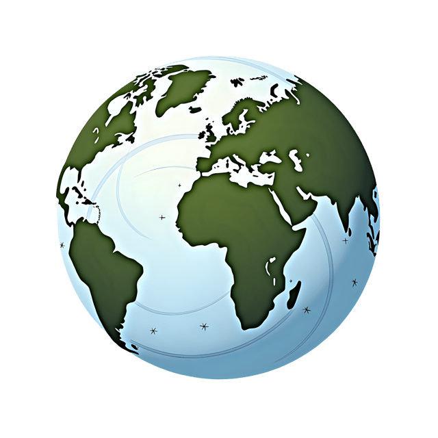 Free transparent PNG: Map-themed World Globe with Swirling Lines of Longitude and Latitude PNG