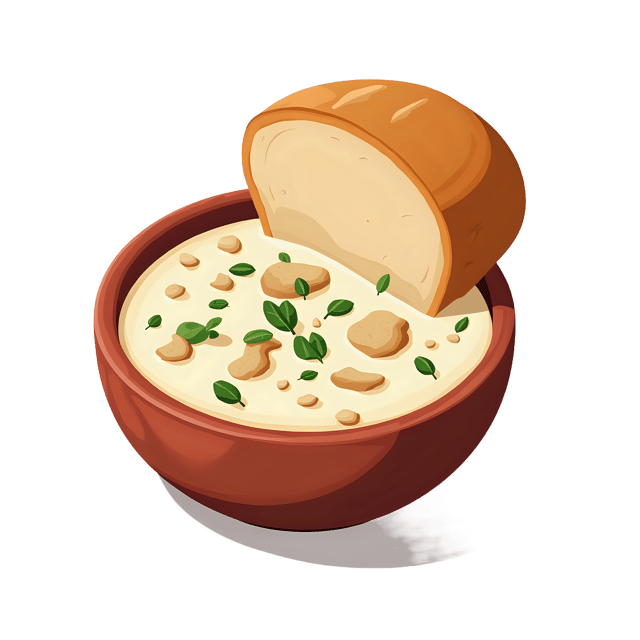 Free transparent PNG: Clam Chowder with Bread Bowl  Seafood Recipe Clipart, free downloadable png