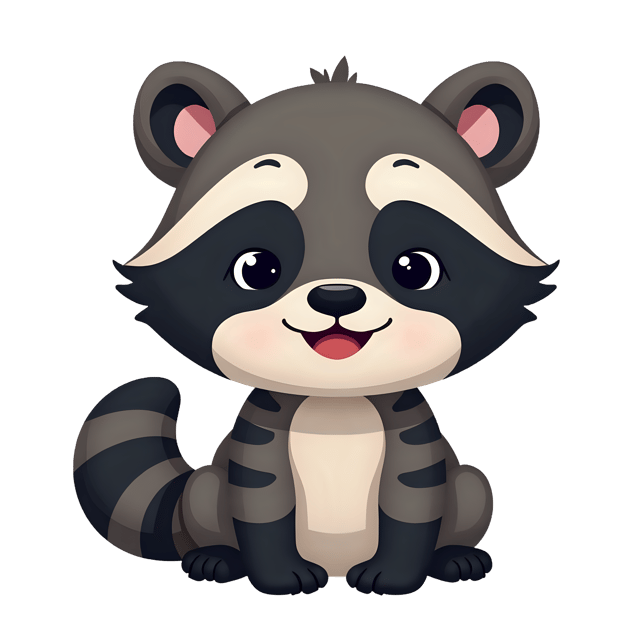 Free transparent PNG: Adorable Raccoon Cub PNG with Transparent Background for Digital Art and Crafts