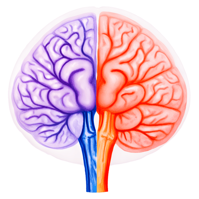Free transparent PNG: Colorful MRI Brain Structure PNG with Transparent Background for Medical and Educational Use