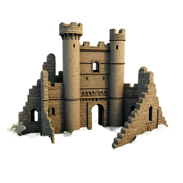 Free transparent PNG: Castle Ruins Diorama PNG Clipart  Ideal for Historical Projects  Decor