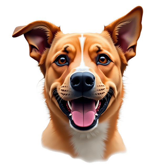 Free transparent PNG: Realistic Dog Portrait with Transparent Background PNG for Art and Design