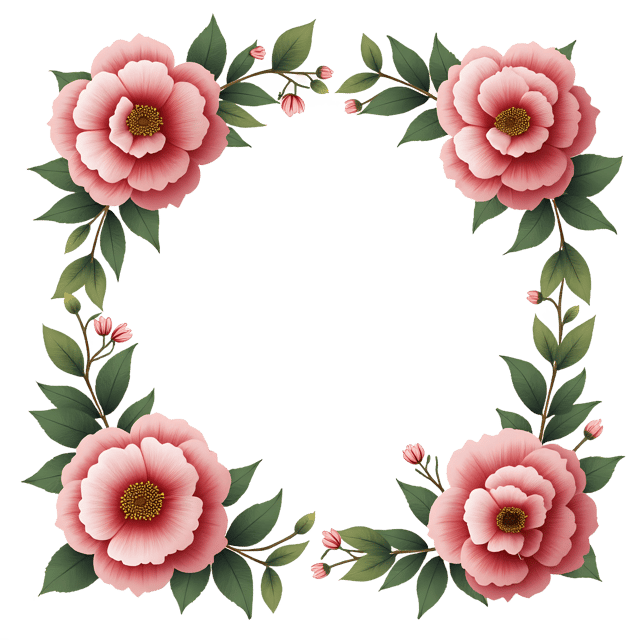 Free transparent PNG: Cottage Floral Frame PNG Clipart  Perfect for Home Decor  Crafting