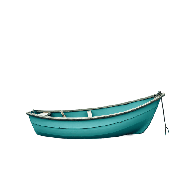 Free transparent PNG: Transparent Teal Boat PNG for Lake Scenes and Water Art