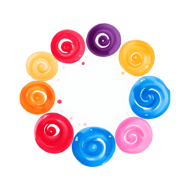 Free transparent PNG: Vibrant Swirls of Whimsical Paint Droplets on Transparent Background PNG