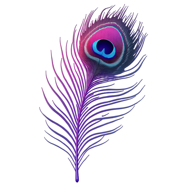 Free transparent PNG: Iridescent Peacock Feather  Free Purple Glow PNG Download