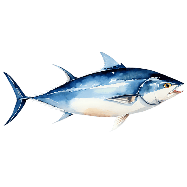 Free transparent PNG: Watercolor Tuna Fish Transparent PNG – Gentle Clipart for Designers & Creators