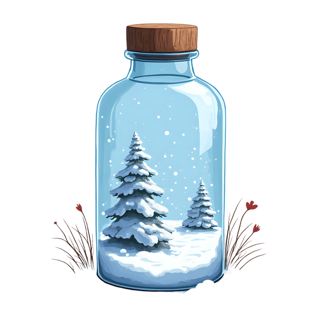 Free transparent PNG: Snow Scene in a Bottle PNG Clipart  Ideal for Winter Projects, Decor  Crafts