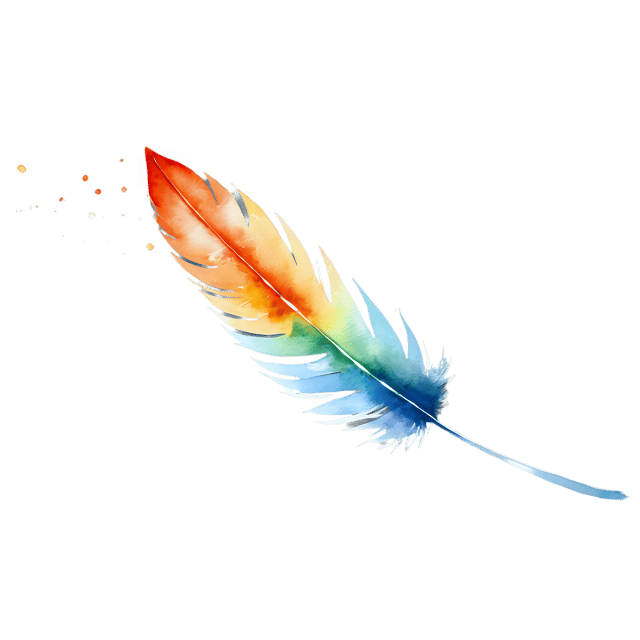 Free transparent PNG: Colorful Feather Watercolor Illustration – Transparent PNG