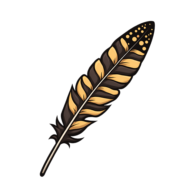 Free transparent PNG: Striped Bird Feather with Spotted Tips  Unique Bird Clipart, free png download