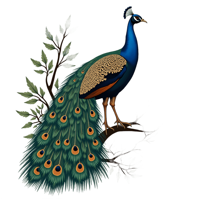 Free transparent PNG: Art Nouveau Peacock  Elegant Bird Clipart, free transparent png download