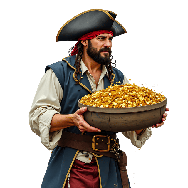 Free transparent PNG: Pirate Carrying Gold PNG Download  Adventure-themed Clipart for Kids  Crafts