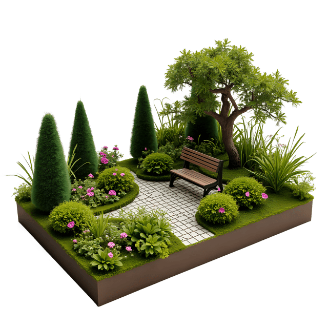 Free transparent PNG: Garden Diorama PNG Clipart  Ideal for Nature Crafts  Educational Projects