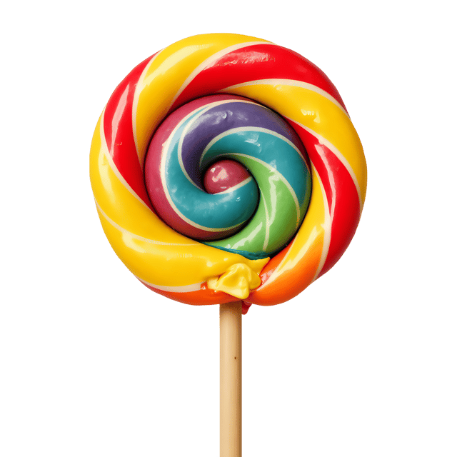 Free transparent PNG: Delightful Rainbow Lollipop PNG with Transparent Background for Colorful Visuals